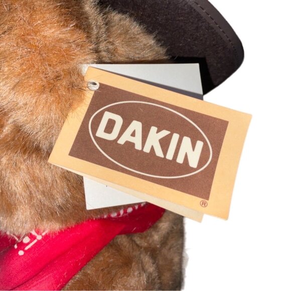 Cowboy Teddy Bear By Dakin With Hat & Bandana Plush Toy Collectible 12" Vintage - Picture 8 of 13